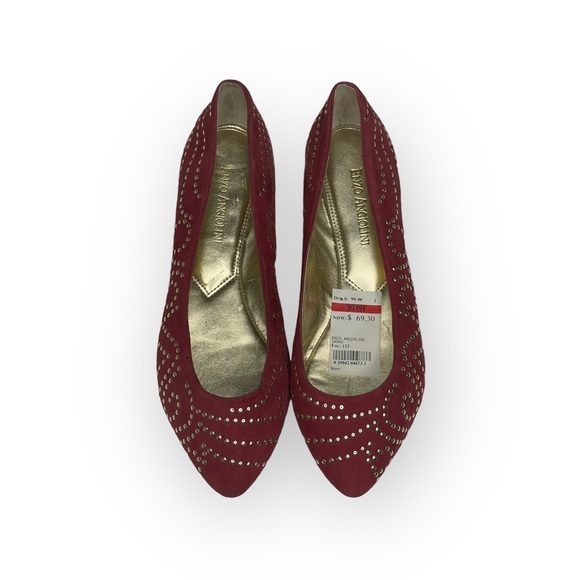 new Enzo Angiolini ❤︎ Stud Suede Ballerina Ballet Flat ❤︎ Pumpkin Spice ❤︎ 8M ❤︎ - Picture 9 of 16